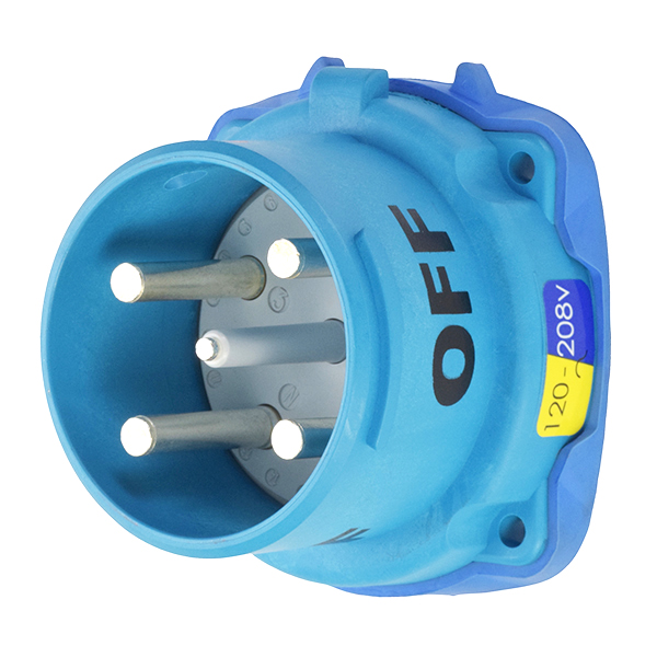 33-68237-C-K16 - DS100C INLET POLY BLUE SIZE 4 TYPE 3R 3P+N+G 100A 120/208 VAC 60 Hz NO AUX